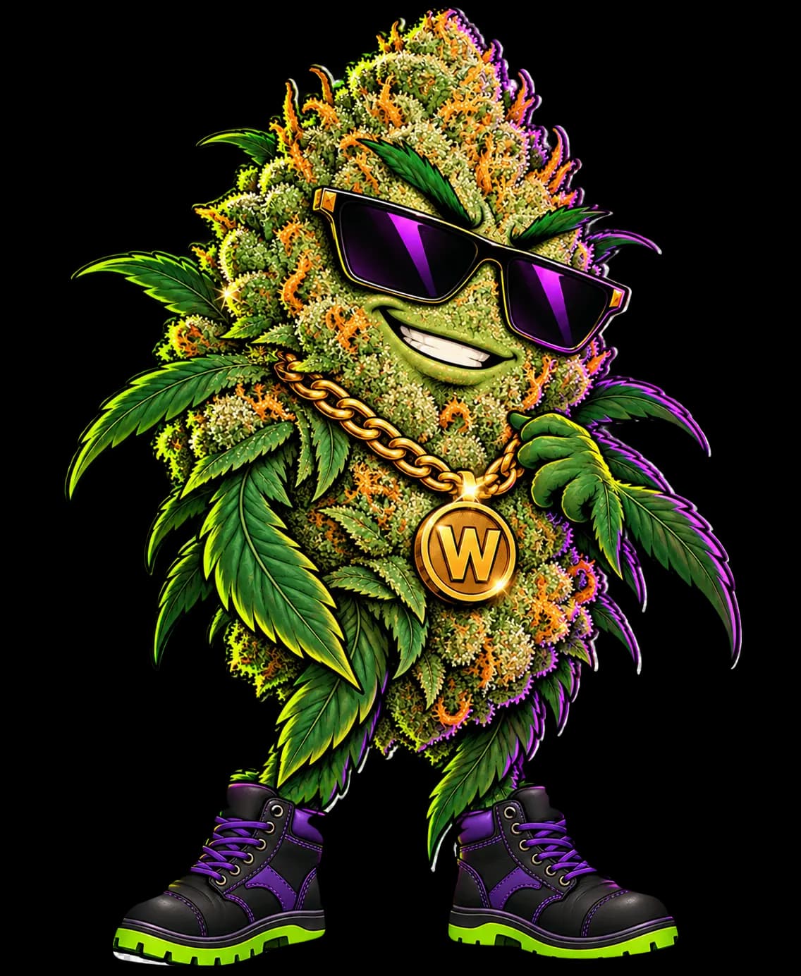 Bud Boss, the WeedSwap cannabis mascot